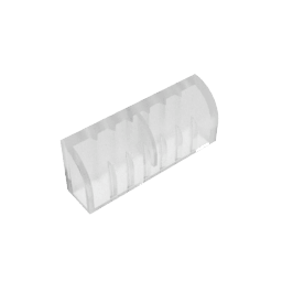 Brick Curved 1 x 4 x 1 1/3 No Studs, Curved Top #10314 Brick Curved 1 x 4 x 1 1/3 No Studs, Curved Top #10314 - 180-Trans Clear Lego Block Sets Alternative