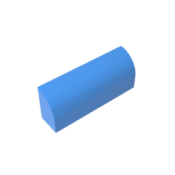 Brick Curved 1 x 4 x 1 1/3 No Studs, Curved Top #10314 Brick Curved 1 x 4 x 1 1/3 No Studs, Curved Top #10314 - 51-Dark Azure Lego Block Sets Alternative