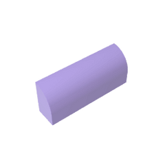 Brick Curved 1 x 4 x 1 1/3 No Studs, Curved Top #10314 Brick Curved 1 x 4 x 1 1/3 No Studs, Curved Top #10314 - 63-Lavender Lego Block Sets Alternative