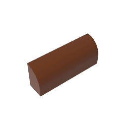 Brick Curved 1 x 4 x 1 1/3 No Studs, Curved Top #10314 Brick Curved 1 x 4 x 1 1/3 No Studs, Curved Top #10314 - 81-Reddish Brown Lego Block Sets Alternative