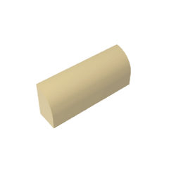 Brick Curved 1 x 4 x 1 1/3 No Studs, Curved Top #10314 Brick Curved 1 x 4 x 1 1/3 No Studs, Curved Top #10314 - 31-Tan Lego Block Sets Alternative