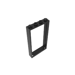 Door Frame 1 x 4 x 6 Type 2 #60596 Door Frame 1 x 4 x 6 Type 2 #60596 - 80-Black Lego Block Sets Alternative