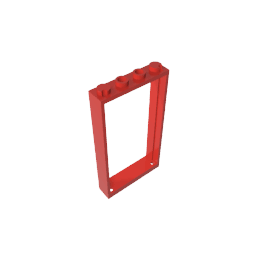 Door Frame 1 x 4 x 6 Type 2 #60596 Door Frame 1 x 4 x 6 Type 2 #60596 - 10-Red Lego Block Sets Alternative
