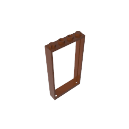 Door Frame 1 x 4 x 6 Type 2 #60596 Door Frame 1 x 4 x 6 Type 2 #60596 - 81-Reddish Brown Lego Block Sets Alternative