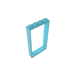 Door Frame 1 x 4 x 6 Type 2 #60596 Door Frame 1 x 4 x 6 Type 2 #60596 - 46-Medium Azure Lego Block Sets Alternative