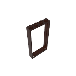 Door Frame 1 x 4 x 6 Type 2 #60596 Door Frame 1 x 4 x 6 Type 2 #60596 - 82-Dark Brown Lego Block Sets Alternative