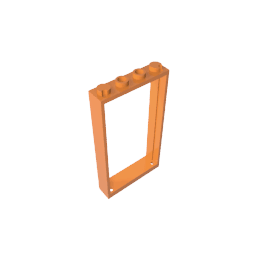 Door Frame 1 x 4 x 6 Type 2 #60596 Door Frame 1 x 4 x 6 Type 2 #60596 - 21-Orange Lego Block Sets Alternative