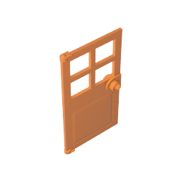 Door 1 x 4 x 6 with 4 Panes and Stud Handle #60623 Door 1 x 4 x 6 with 4 Panes and Stud Handle #60623 - 21-Orange Lego Block Sets Alternative