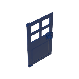 Door 1 x 4 x 6 with 4 Panes and Stud Handle #60623 Door 1 x 4 x 6 with 4 Panes and Stud Handle #60623 - 55-Dark Blue Lego Block Sets Alternative