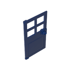 Door 1 x 4 x 6 with 4 Panes and Stud Handle #60623 Door 1 x 4 x 6 with 4 Panes and Stud Handle #60623 - 55-Dark Blue Lego Block Sets Alternative