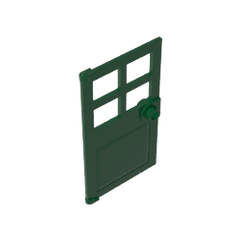 Door 1 x 4 x 6 with 4 Panes and Stud Handle #60623 Door 1 x 4 x 6 with 4 Panes and Stud Handle #60623 - 47-Dark Green Lego Block Sets Alternative