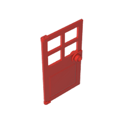 Door 1 x 4 x 6 with 4 Panes and Stud Handle #60623 Door 1 x 4 x 6 with 4 Panes and Stud Handle #60623 - 10-Red Lego Block Sets Alternative
