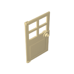 Door 1 x 4 x 6 with 4 Panes and Stud Handle #60623 Door 1 x 4 x 6 with 4 Panes and Stud Handle #60623 - 31-Tan Lego Block Sets Alternative