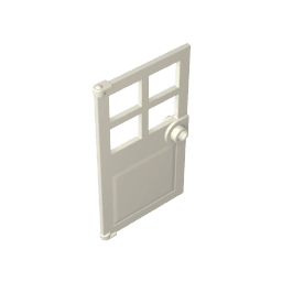 Door 1 x 4 x 6 with 4 Panes and Stud Handle #60623 Door 1 x 4 x 6 with 4 Panes and Stud Handle #60623 - 90-White Lego Block Sets Alternative