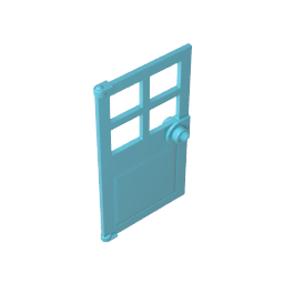 Door 1 x 4 x 6 with 4 Panes and Stud Handle #60623 Door 1 x 4 x 6 with 4 Panes and Stud Handle #60623 - 46-Medium Azure Lego Block Sets Alternative