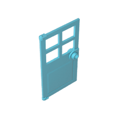 Door 1 x 4 x 6 with 4 Panes and Stud Handle #60623 Door 1 x 4 x 6 with 4 Panes and Stud Handle #60623 - 46-Medium Azure Lego Block Sets Alternative