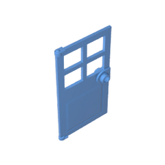 Door 1 x 4 x 6 with 4 Panes and Stud Handle #60623 Door 1 x 4 x 6 with 4 Panes and Stud Handle #60623 - 52-Medium Blue Lego Block Sets Alternative