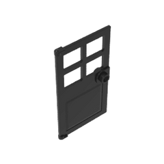 Door 1 x 4 x 6 with 4 Panes and Stud Handle #60623 Door 1 x 4 x 6 with 4 Panes and Stud Handle #60623 - 80-Black Lego Block Sets Alternative
