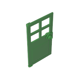Door 1 x 4 x 6 with 4 Panes and Stud Handle #60623 Door 1 x 4 x 6 with 4 Panes and Stud Handle #60623 - 40-Green Lego Block Sets Alternative