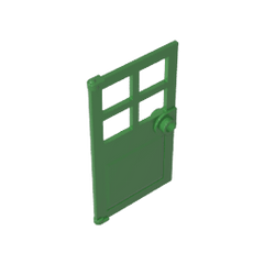 Door 1 x 4 x 6 with 4 Panes and Stud Handle #60623 Door 1 x 4 x 6 with 4 Panes and Stud Handle #60623 - 40-Green Lego Block Sets Alternative
