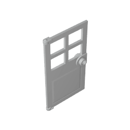 Door 1 x 4 x 6 with 4 Panes and Stud Handle #60623 Door 1 x 4 x 6 with 4 Panes and Stud Handle #60623 - 71-Light Bluish Gray Lego Block Sets Alternative