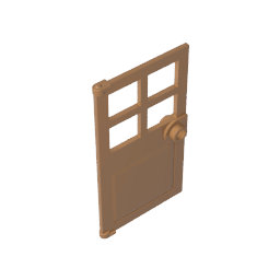 Door 1 x 4 x 6 with 4 Panes and Stud Handle #60623 Door 1 x 4 x 6 with 4 Panes and Stud Handle #60623 - 84-Medium Dark Flesh Lego Block Sets Alternative