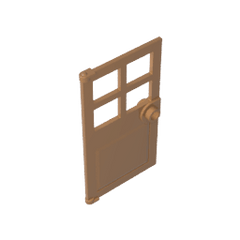 Door 1 x 4 x 6 with 4 Panes and Stud Handle #60623 Door 1 x 4 x 6 with 4 Panes and Stud Handle #60623 - 84-Medium Dark Flesh Lego Block Sets Alternative