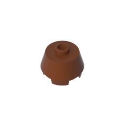 Brick Round 2 x 2 Truncated Cone #98100 Brick Round 2 x 2 Truncated Cone #98100 - 81-Reddish Brown Lego Block Sets Alternative
