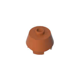 Brick Round 2 x 2 Truncated Cone #98100 Brick Round 2 x 2 Truncated Cone #98100 - 83-Dark Orange Lego Block Sets Alternative