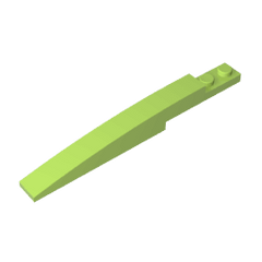Brick Curved 10 x 1 [Asymmetric Inside Ridges] #13731 Brick Curved 10 x 1 [Asymmetric Inside Ridges] #13731 - 42-Lime Lego Block Sets Alternative