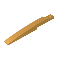 Brick Curved 10 x 1 [Asymmetric Inside Ridges] #13731 Brick Curved 10 x 1 [Asymmetric Inside Ridges] #13731 - 35-Pearl Gold Lego Block Sets Alternative