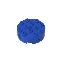 Brick Round 4 x 4 with 4 Side Pin Holes and Center Axle Hole #6222 Brick Round 4 x 4 with 4 Side Pin Holes and Center Axle Hole #6222 - 50-Blue Lego Block Sets Alternative