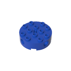 Brick Round 4 x 4 with 4 Side Pin Holes and Center Axle Hole #6222 Brick Round 4 x 4 with 4 Side Pin Holes and Center Axle Hole #6222 - 50-Blue Lego Block Sets Alternative