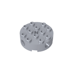 Brick Round 4 x 4 with 4 Side Pin Holes and Center Axle Hole #6222 Brick Round 4 x 4 with 4 Side Pin Holes and Center Axle Hole #6222 - 73-Flat Silver Lego Block Sets Alternative