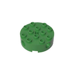 Brick Round 4 x 4 with 4 Side Pin Holes and Center Axle Hole #6222 Brick Round 4 x 4 with 4 Side Pin Holes and Center Axle Hole #6222 - 40-Green Lego Block Sets Alternative
