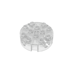 Brick Round 4 x 4 with 4 Side Pin Holes and Center Axle Hole #6222 Brick Round 4 x 4 with 4 Side Pin Holes and Center Axle Hole #6222 - 180-Trans Clear Lego Block Sets Alternative