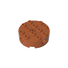 Brick Round 4 x 4 with 4 Side Pin Holes and Center Axle Hole #6222 Brick Round 4 x 4 with 4 Side Pin Holes and Center Axle Hole #6222 - 83-Dark Orange Lego Block Sets Alternative