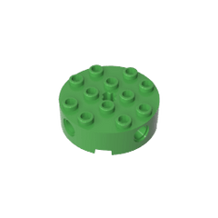 Brick Round 4 x 4 with 4 Side Pin Holes and Center Axle Hole #6222 Brick Round 4 x 4 with 4 Side Pin Holes and Center Axle Hole #6222 - 43-Bright Green Lego Block Sets Alternative