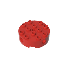 Brick Round 4 x 4 with 4 Side Pin Holes and Center Axle Hole #6222 Brick Round 4 x 4 with 4 Side Pin Holes and Center Axle Hole #6222 - 10-Red Lego Block Sets Alternative