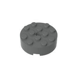Brick Round 4 x 4 Centre Hole #87081 Brick Round 4 x 4 Centre Hole #87081 - 72-Dark Bluish Gray Lego Block Sets Alternative