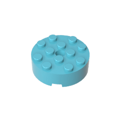 Brick Round 4 x 4 Centre Hole #87081 Brick Round 4 x 4 Centre Hole #87081 - 46-Medium Azure Lego Block Sets Alternative