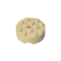 Brick Round 4 x 4 Centre Hole #87081 Brick Round 4 x 4 Centre Hole #87081 - 31-Tan Lego Block Sets Alternative