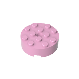 Brick Round 4 x 4 Centre Hole #87081 Brick Round 4 x 4 Centre Hole #87081 - 11-Bright Pink Lego Block Sets Alternative