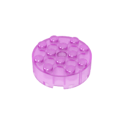Brick Round 4 x 4 Centre Hole #87081 Brick Round 4 x 4 Centre Hole #87081 - 111-Trans Dark Pink Lego Block Sets Alternative