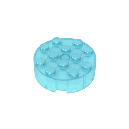 Brick Round 4 x 4 Centre Hole #87081 Brick Round 4 x 4 Centre Hole #87081 - 152-Trans Light Blue Lego Block Sets Alternative
