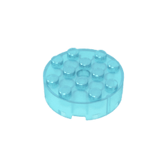 Brick Round 4 x 4 Centre Hole #87081 Brick Round 4 x 4 Centre Hole #87081 - 152-Trans Light Blue Lego Block Sets Alternative