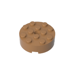 Brick Round 4 x 4 Centre Hole #87081 Brick Round 4 x 4 Centre Hole #87081 - 84-Medium Dark Flesh Lego Block Sets Alternative
