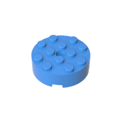 Brick Round 4 x 4 Centre Hole #87081 Brick Round 4 x 4 Centre Hole #87081 - 51-Dark Azure Lego Block Sets Alternative