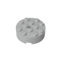 Brick Round 4 x 4 Centre Hole #87081 Brick Round 4 x 4 Centre Hole #87081 - 71-Light Bluish Gray Lego Block Sets Alternative