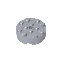 Brick Round 4 x 4 Centre Hole #87081 Brick Round 4 x 4 Centre Hole #87081 - 73-Flat Silver Lego Block Sets Alternative
